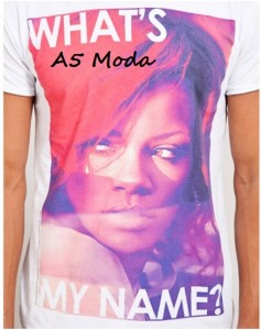güzel rihanna baskılı tişört