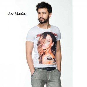 yazlık rihanna baskılı tişört